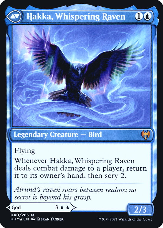 Alrund, God of the Cosmos // Hakka, Whispering Raven (PRE-40S) (Foil)