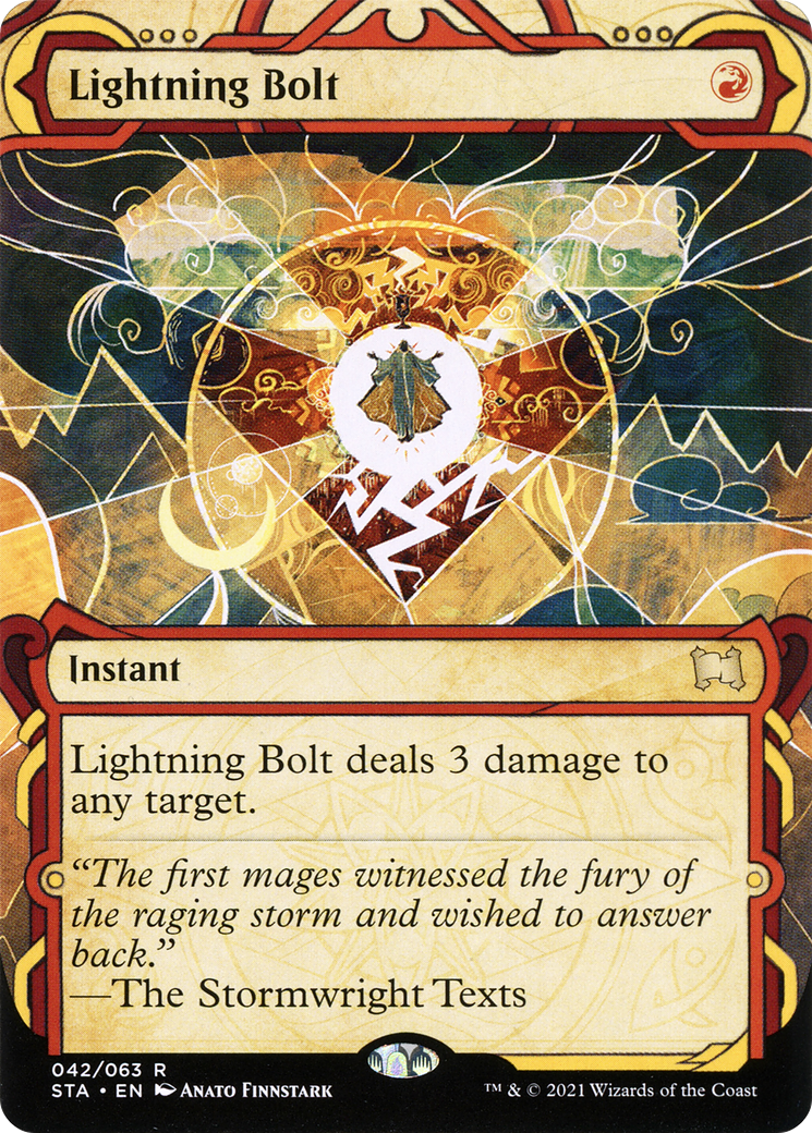 Lightning Bolt (STA-42E) (Borderless) (Etched Foil)