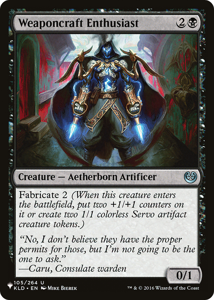 Weaponcraft Enthusiast (LIST-KLD-105)