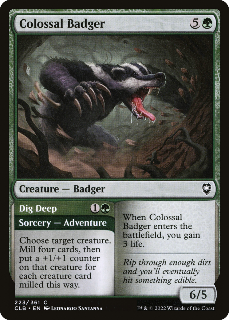 Colossal Badger // Dig Deep (CLB-223) (Foil)