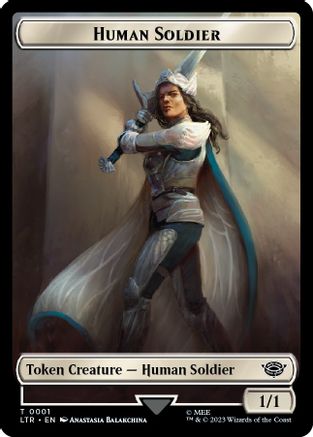 Human Soldier (0001) // Food (0011) Double-Sided Token (LTR-1 // 11) (Foil)