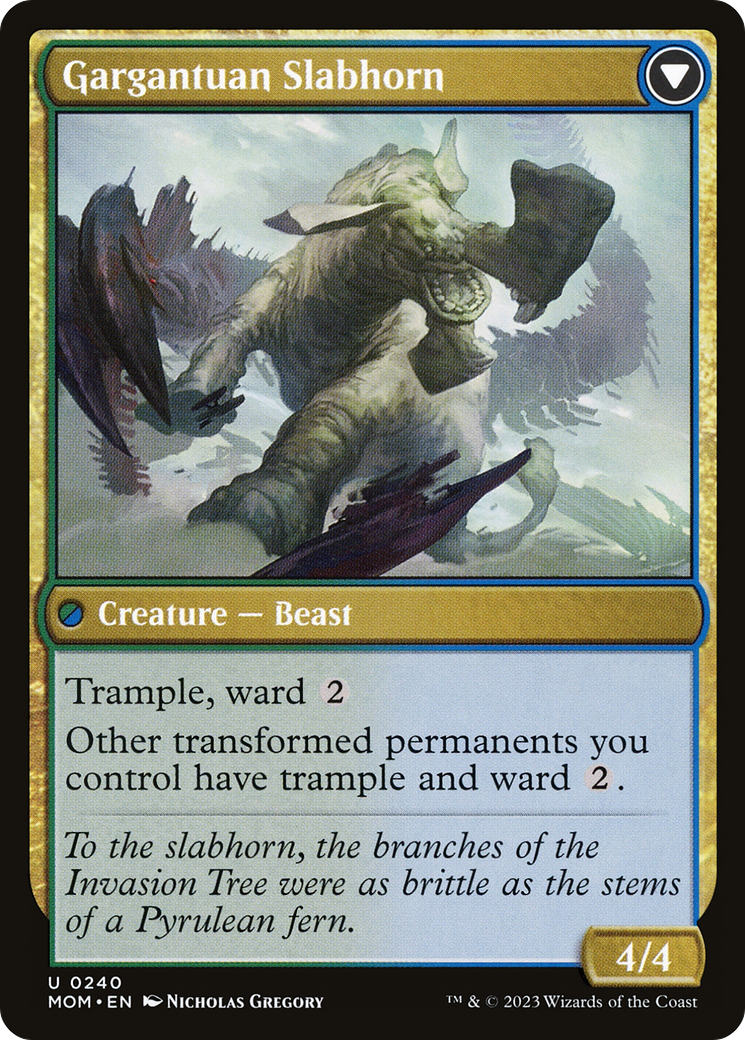 Invasion of Pyrulea // Gargantuan Slabhorn (MOM-240)