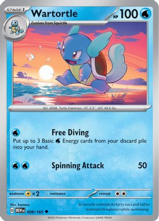 Wartortle (MEW-008) (Reverse Holofoil)