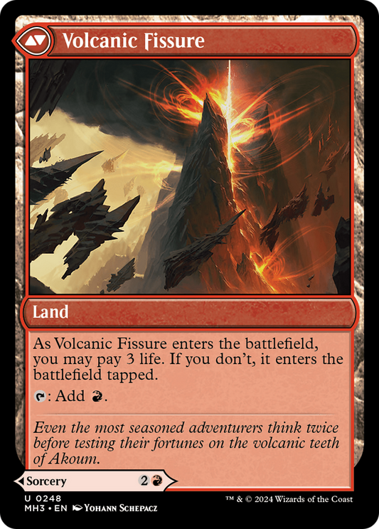 Sundering Eruption // Volcanic Fissure (MH3-248) (Foil)
