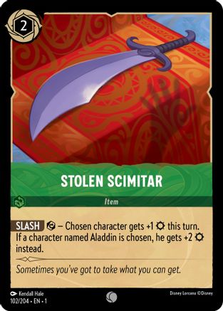 Stolen Scimitar (1-102) (Cold Foil)