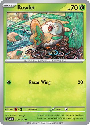 Rowlet (OBF-013) (Reverse Holofoil)