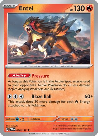 Entei (OBF-030) (Holofoil)