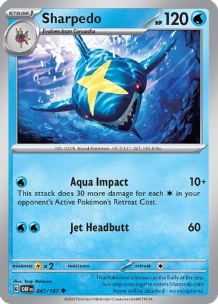 Sharpedo (OBF-047) (Reverse Holofoil)