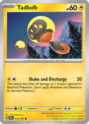 Tadbulb 076/197 (OBF-076) (Reverse Holofoil)