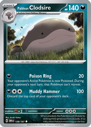Paldean Clodsire (OBF-128) (Reverse Holofoil)