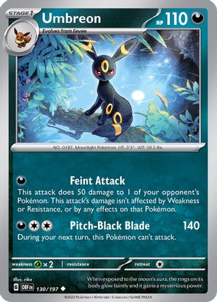 Umbreon (OBF-130) (Reverse Holofoil)