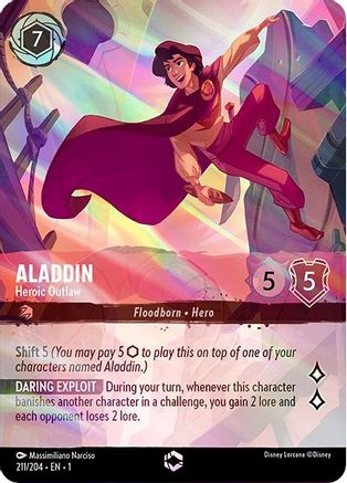 Aladdin - Heroic Outlaw (Enchanted) (1-211) (Holofoil)