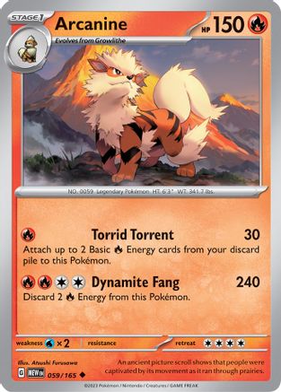 Arcanine (MEW-059) (Reverse Holofoil)