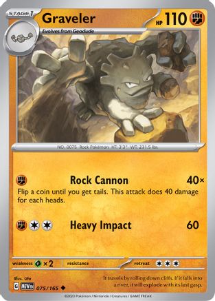 Graveler (MEW-075) (Reverse Holofoil)