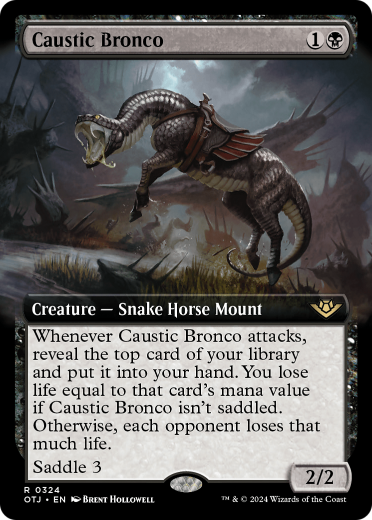 Caustic Bronco (OTJ-324) (Extended Art) (Foil)