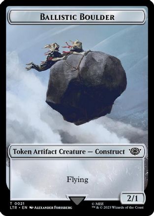 Ballistic Boulder // Food (0022) Double-Sided Token (Surge Foil) (LTR-21 // 22)