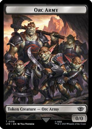Orc Army (0018) // Food (0022) Double-Sided Token (Surge Foil) (LTR-18 // 22)