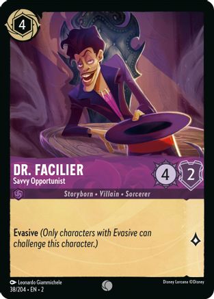 Dr. Facilier - Savvy Opportunist (2-038) (Cold Foil)
