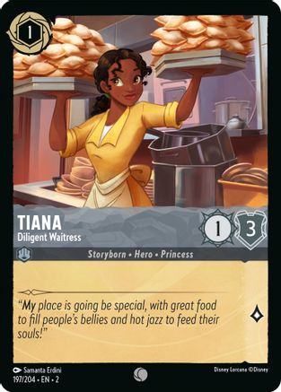 Tiana - Diligent Waitress (2-197) (Cold Foil)