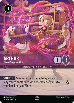 Arthur - Wizard's Apprentice (Enchanted) (2-207) (Holofoil)