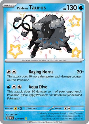 Paldean Tauros (PAF-120) (Holofoil)