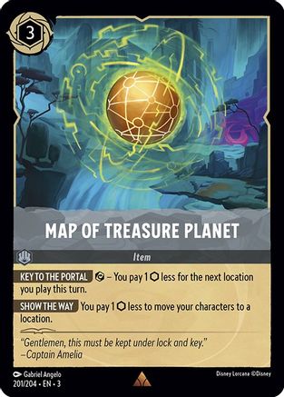 Map of Treasure Planet (3-201) (Cold Foil)