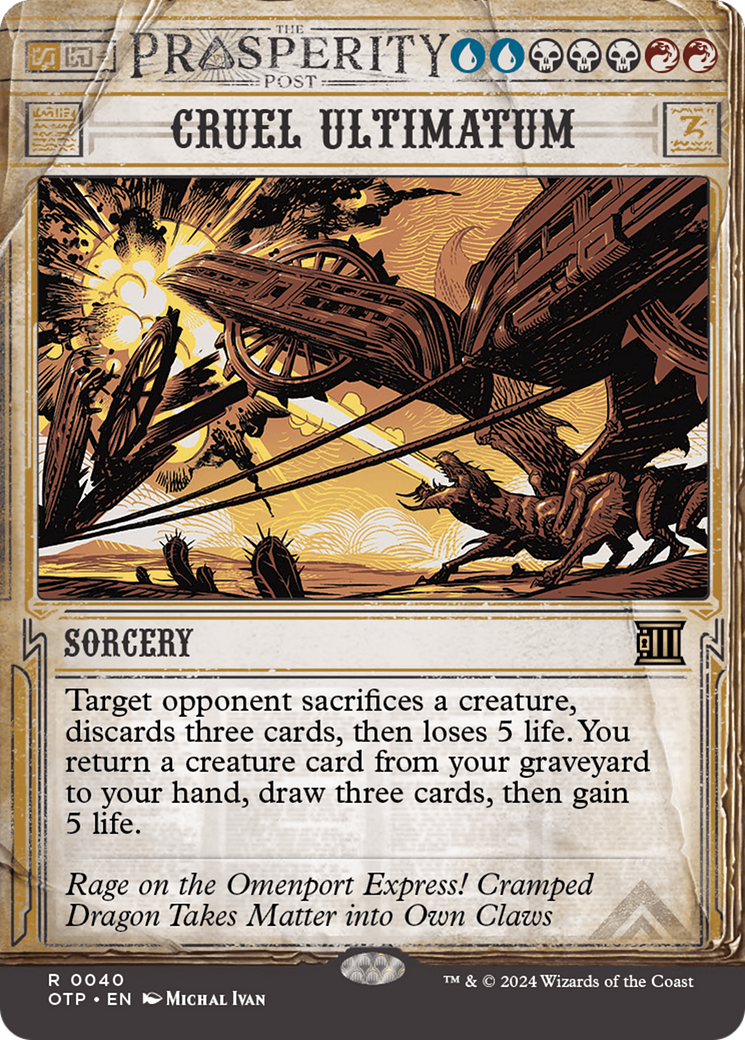 Cruel Ultimatum (OTP-040) (Showcase) (Borderless) (Foil)