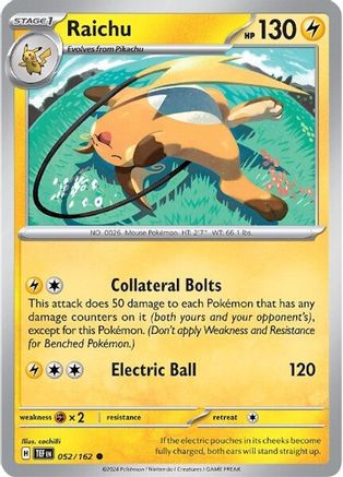 Raichu (TEF-052) (Reverse Holofoil)