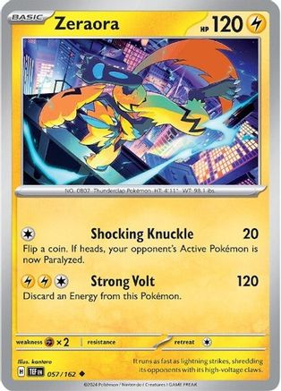 Zeraora (TEF-057) (Reverse Holofoil)