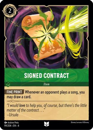Signed Contract (4-099) (Cold Foil)