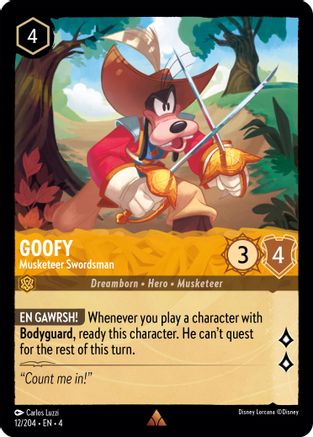 Goofy - Musketeer Swordsman (4-012) (Cold Foil)