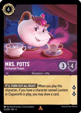Mrs. Potts - Enchanted Teapot (4-052) (Cold Foil)