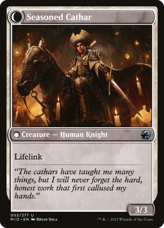 Ambitious Farmhand // Seasoned Cathar (MID-002) (Foil)