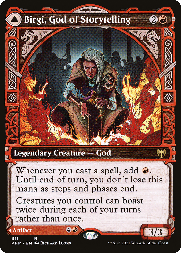 Birgi, God of Storytelling // Harnfel, Horn of Bounty (KHM-311) (Showcase) (Foil)