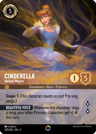 Cinderella - Melody Weaver (Enchanted) (4-205) (Holofoil)