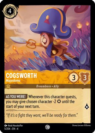 Cogsworth - Majordomo (4-005) (Cold Foil)