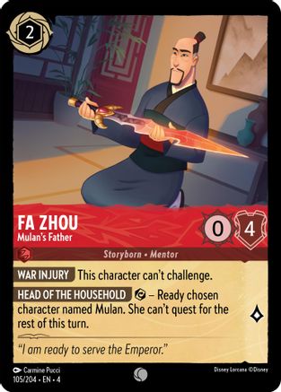 Fa Zhou - Mulan's Father (4-105)