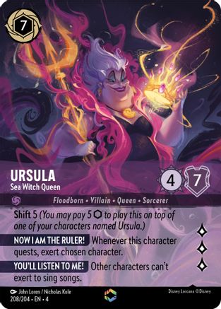 Ursula - Sea Witch Queen (Enchanted) (4-208) (Holofoil)