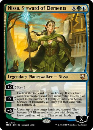 Nissa, Steward of Elements (Ripple Foil) (M3C-270)