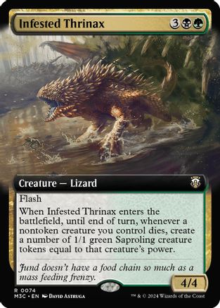 Infested Thrinax (Extended Art) (Ripple Foil) (M3C-074)