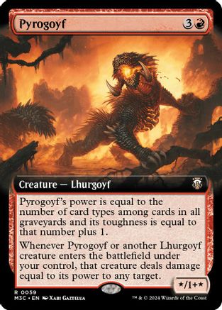 Pyrogoyf (Extended Art) (Ripple Foil) (M3C-059)