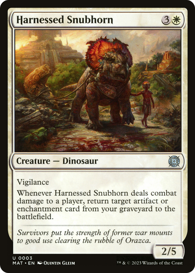 Harnessed Snubhorn (MAT-003)