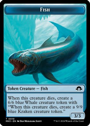 Eldrazi Spawn // Fish Double-Sided Token (MH3-2 // 10) (Foil)