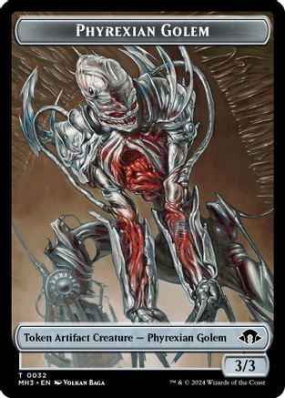 Servo // Phyrexian Golem Double-Sided Token (MH3-33 // 32) (Foil)