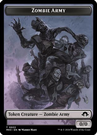 Servo // Zombie Army Double-Sided Token (MH3-33 // 22) (Foil)