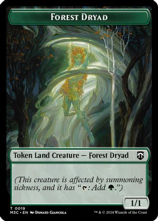 Forest Dryad (Ripple Foil) // Emblem - Vivien Reid Double-Sided Token (M3C-19 // 28)