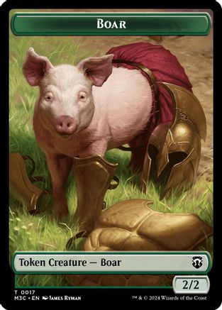 Boar (Ripple Foil) // Forest Dryad Double-Sided Token (M3C-17 // 19)