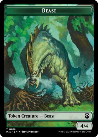 Beast (0016) (Ripple Foil) // Copy Double-Sided Token (M3C-16 // 1)