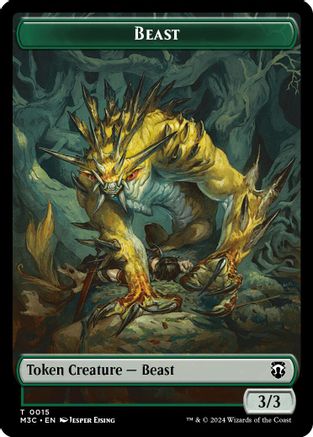 Beast (0015) (Ripple Foil) // Insect (0025) Double-Sided Token (M3C-15 // 25)