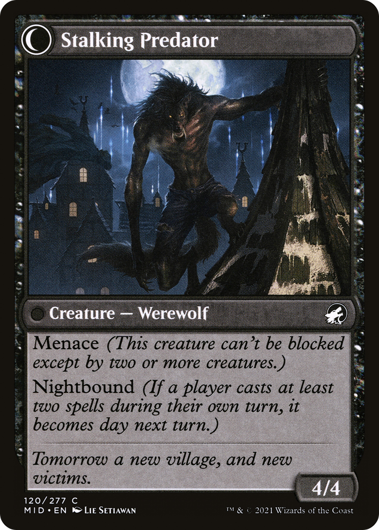 Shady Traveler // Stalking Predator (MID-120) (Foil)